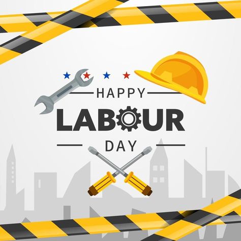 Labour Day poster template. with Yellow safety hard hat and construction tools. Modern banner or poster for Labor Day. International Workers' Day celebration Labour Day Poster Ideas, Labour Day Poster, Communist Quotes, International Labour Day, International Workers Day, Workers Day, Construction Tools, Happy Labor Day, Poster Ideas