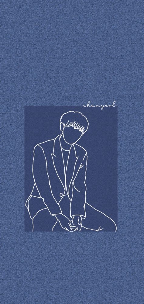 exo chanyeol line art Exo Fanart Wallpaper, Exo Line Art, Chanyeol Drawing, Exo Drawing, Exo Cartoon, Chanbaek Fanart, Exo Stickers, Exo Chibi, Minimal Drawings