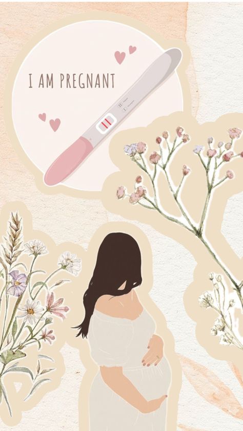 Floral, pregnancy, I’m pregnant Ivf Pregnancy Announcement, Baby Surprise Announcement, Pregnancy Scrapbook, Pregnancy Facts, Ivf Pregnancy, Cute Pregnancy Pictures, Sweet Baby Names, Baby Announcement Pictures