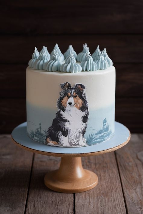 Cute and Fluffy: Shetland Sheepdog Cake Designs for a Memorable Bash Dog Birthday Cake, Dog Cakes, Easter Cake, Birthday Cake Ideas, Bday Cake, Shetland Sheepdog, Easter Cakes, Dog Birthday, Party Cakes