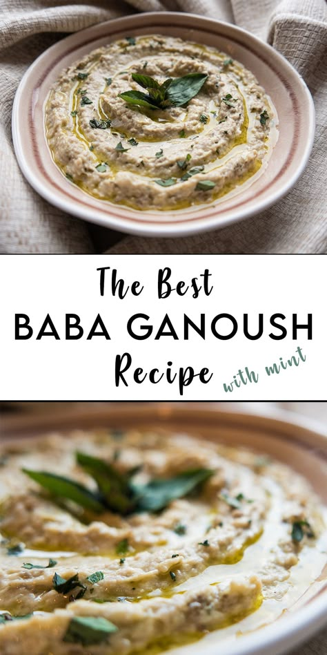 Labenese Recipes, Home Made Dips Recipes, Mediterannean Recipes, Meditarian Recipes, Best Baba Ganoush Recipe, Baba Ganush, Homemade Bread Dough, Babaganoush Recipe, Baba Ganoush