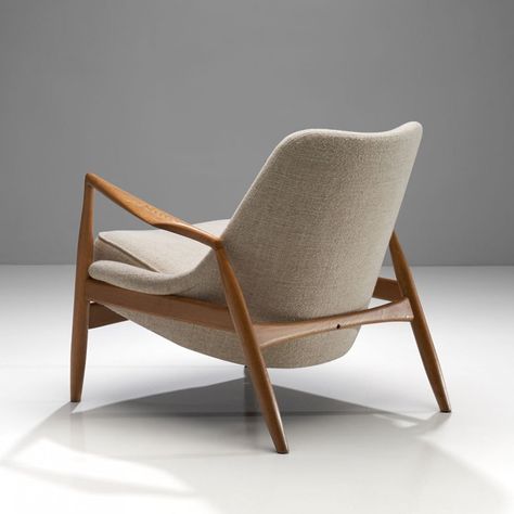 Modern Lounge Chair Design, Scandinavian Lounge Chair, Hammock Chairs, Vintage Furniture Design, Mid Century Modern Lounge, Hanging Chairs, Chair Design Wooden, Kofod Larsen, Scandinavian Chairs