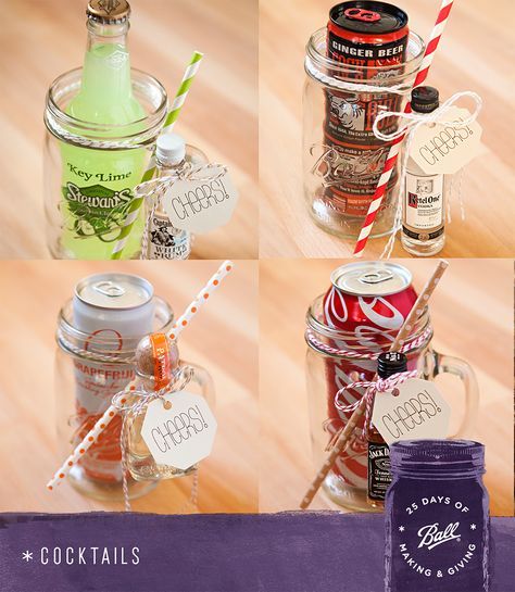 A perfect gift idea from Something Turquoise. These mason jar cocktails are easily customized for each close friend or family member. #MadeFromHere Jar Cocktail Gifts, Jar Cocktails, Mason Jar Cocktail Gifts, Mason Jar Cocktails, Liquor Gifts, Favour Ideas, Catering Buffet, Jolliest Bunch, Diy Cocktails