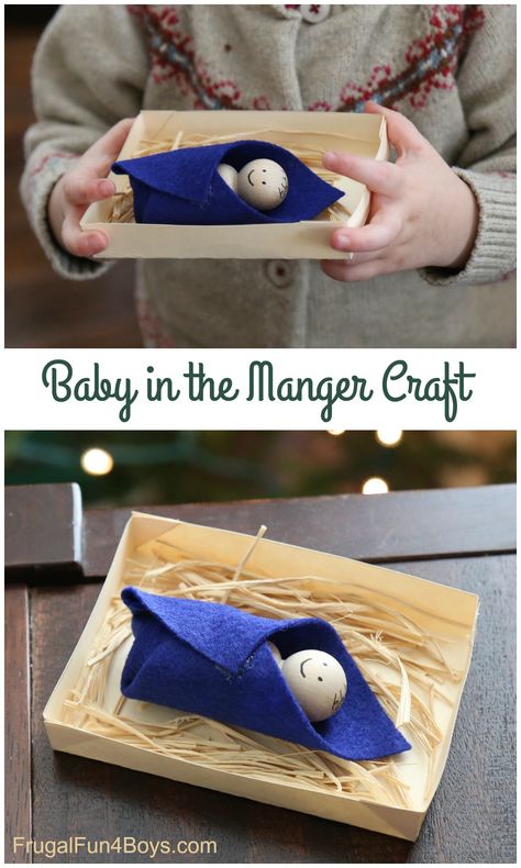 Christmas Sunday School Crafts, Baby Jesus Craft, Christmas Sunday School, Advent Crafts, Jesus Crafts, Craft For Preschoolers, Christmas Manger, Extreme Cold Weather, Preschool Christmas Crafts