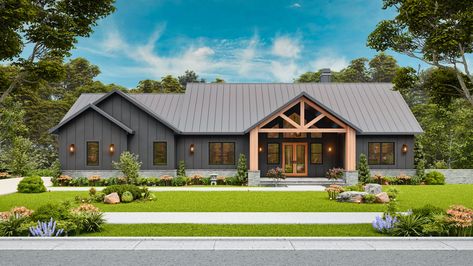 Farmhouse – garrellassociates Mountain Craftsman House Plans, Mountain Craftsman, Modern Farmhouse Home, Lake House Plans, Craftsman House Plan, Farmhouse House, Farmhouse Plan, House Plans Farmhouse, Modern Farmhouse Plans