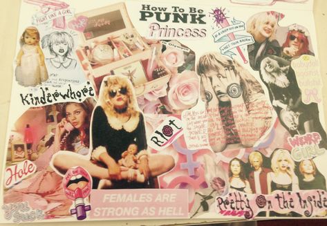 Hole Aesthetic, Love Moodboard, Courtney Love Hole, Bebidas Do Starbucks, Collage Scrapbook, Punk Princess, Riot Grrrl, Courtney Love, Art Diary