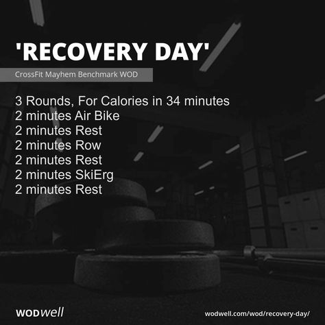 Recovery Day Workout, Fat Loss Gym Workout, Crossfit Workouts Wod, Air Bike, Crossfit At Home, Active Recovery, Crossfit Wods, Nutrition Motivation, Wod Workout