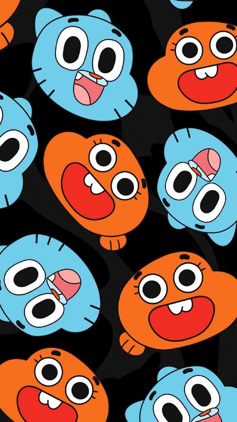 Gumball Darwin Wallpaper, Darwin Wallpaper, Amazing World Of Gumball Wallpapers, Cartoon Gumball, Black Backgroud, Gumball Wallpaper, World Cartoon, Gumball Watterson, Gumball Darwin