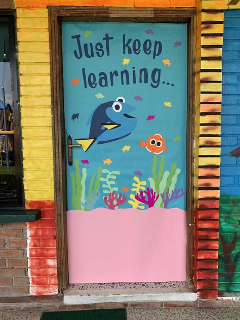 50 Best Classroom Door Decoration Ideas for 2024 Reading Door Decorating Ideas, Kindergarten Classroom Decorations Ideas Door Decorating, Special Education Door Ideas, Ocean Themed Door Decorations, Count Down To Summer Classroom Door, June Door Decorations Preschool, Sea Door Decorations Classroom, Art Class Door Ideas, Pre K Classroom Door Ideas