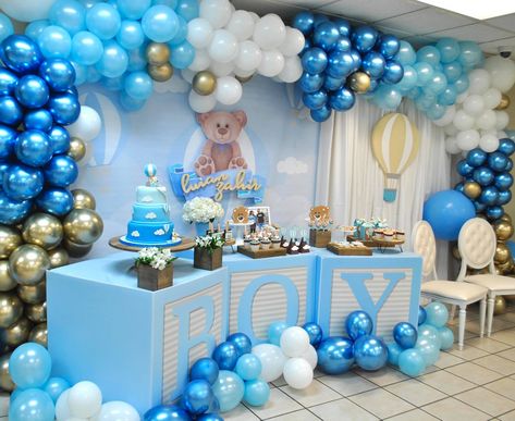 Love this Teddy Bear themed Baby Shower by @Artsypartystyling, especially the GIANT BOY boxes for the table! Check out the full details in this week's blog post.  #babyshower #boybabyshower #bearbabyshower #teddybardbabyshower #bluebabyshower Baby Shoer, Baby Shower Bear Theme Boy, Boy Baby Shower Ideas Themes Teddy Bears, Baby Shower Boy Decorations, Boy Baby, Baby Shower For Boys Theme, Teddy Bear Baby Shower Theme Boy, Baby Shower Ideas For Boys Themes, Baby Shower Boy Ideas