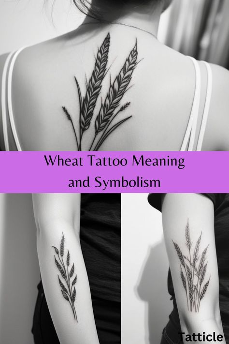 Wheat Tattoo Fine Line Wheat Tattoo, Wheat Stalk Tattoo, Wheat Field Tattoo, Wheat Tattoo Meaning, Prairie Tattoo Ideas, Wheat Tattoos For Women, Tattoo Wheat, Grain Tattoo, Field Tattoo