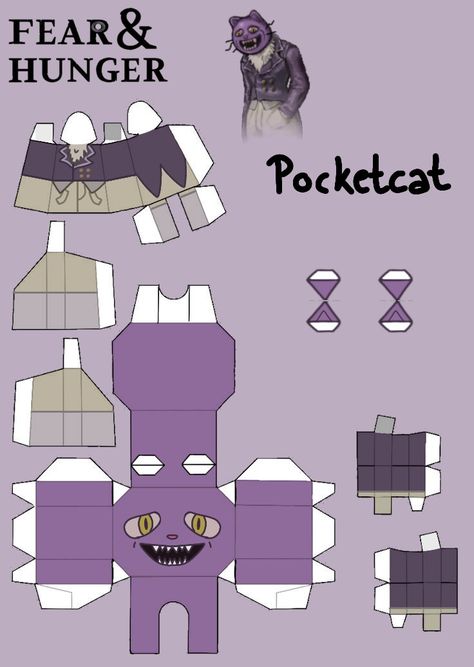 Pocket Cat Termina, Pocket Cat, Hungry Hippos, Origami Patterns, Fantasy Games, Love Gif, Paper Cutout, Cat Face, Horror Art