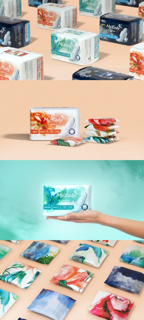 Sanitary Napkin Ads, Sanitary Pads Product Photography, Sanitary Pad Packaging Design, Sanitary Pads Packaging Design, Sanitary Napkin Packaging Design, Sanitary Pads Photography, Napkin Packaging Design, Sanitary Pad Packaging, Sanitary Pads Packaging