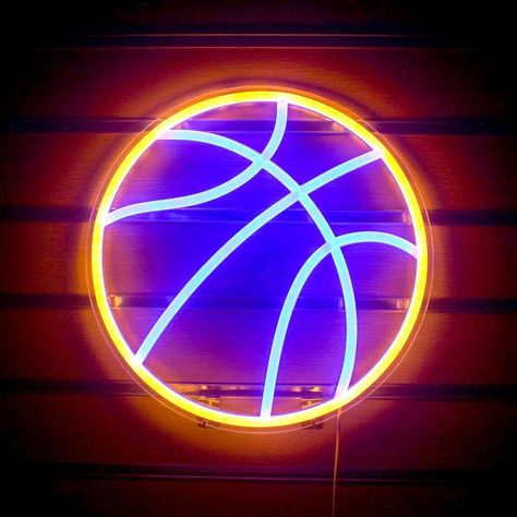 ❤️Basketball - LED neon sign Sign ❤️ Neon sign framed on the wall give a unique tone to the atmosphere and cozy interior design 🖼️ The flex LED neon sign is suitable for wedding ,birthday, office and home decoration, coffee shop, barber shop, etc. All neon signs in our special collections are expertly handmade in our factory, so each piece is the highest quality and unique. 💌If you want custom neon sign just contact us 💌 📦Includes: - 1 Neon Sign - 12V Power adapter (AC110-240V) - Dimmer - Pl Neon Basketball, Sign For Room, Cool Neon Signs, Neon Lights Bedroom, Birthday Signs, Cozy Interior Design, Basketball Wall, Neon Decor, Light Up Signs