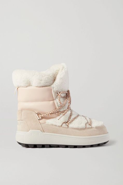 Bogner Chamonix 3 Suede, Leather and Shearling Snow Boots Snow Boots Outfit, Cute Snow Boots, Cute Winter Boots, Winter Snow Boots Women, Snowshoes, Winter Leather Boots, Snow Fashion, Fashionable Snow Boots, Shoes Boots Ankle