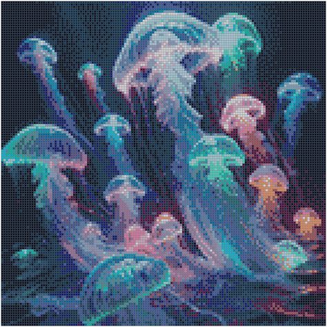 "Jellyfish Fantasy 14 Count Cross Stitch Chart Digital Download PDF Chart Instant Download Beginner Cross Stitch Pattern Grid Size: 140W x 140H Design Area: 10.00\" x 10.00\" Amount Of Colours: 28 This is a digital cross stitch pattern in PDF format available for instant download. Upon purchase you will receive: - PDF pattern with black and white symbols - Full colour picture of the deisgn - Full instructions Each PDF file is divided into pages and ready for printing, contains a chart with infor Cross Stitch Jellyfish, Beginner Cross Stitch, Fish Patterns, Diy Crochet Projects, Cross Stitch Chart, Full Colour, Diy Crochet, Colorful Pictures, Jellyfish