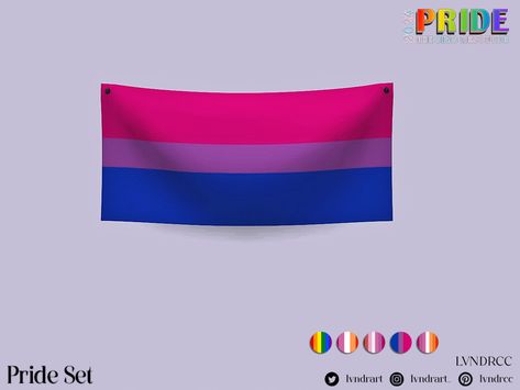 The Sims Resource - Pride - Ultra wide Pride Flag Sims 4 Cc Pride Flag, Raimbow Flag, Ultra Wide, Watercolor Leaves, Flag Decor, Sims 4 Cc, Pride Flag, The Sims Resource, Sims 4 Mods