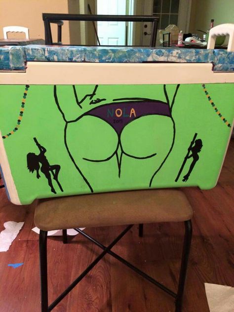 Nola Cooler, Cooler Connection, Formal Cooler Ideas, Formal Cooler, Diy Cooler, Frat Coolers, New Orleans Louisiana, Greek Life, Coolers