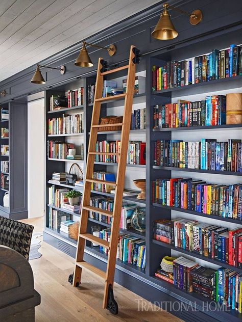 Cozy Bookshelves, Bookshelves Design, Home Library Rooms, Lots Of Books, Enhance Beauty, Bohemian Interiors, Library Room, Home Library Design, Bookshelf Design