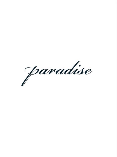 Astrology Inspired Tattoos, Paradise Word Tattoo, Paradise Tattoo Word, Angel Energy Tattoo, Lana Del Rey Tattoos, Nature Tattoo Ideas, Cool Nature, Paradise Tattoo, Nature Tattoo