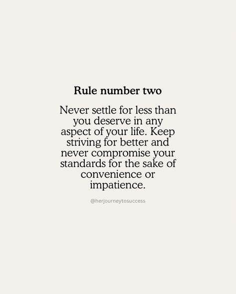 Never settle for less than you deserve in any aspect of your life. Comment “YES” if you agree!💖 #neversettleforless #youdeservebetter #selfimprovement #personaldevelopment #selfconfidence Stop Accepting Less Than You Deserve, Settle For Less, You Deserve This Quotes, Never Settle For Less Quotes, Never Settle Quotes, Do Not Settle, Never Settle For Less, Settling For Less, Don't Settle For Less