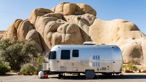 The 5 Best Destinations To Glamp Right By Joshua Tree National Park, According To Reviews - Islands Beach Equipment, Lassen Volcanic National Park, Vintage Campers Trailers, Glamping Site, Family Camping Trip, Camping Area, Visit California, Sequoia National Park, Free Camping