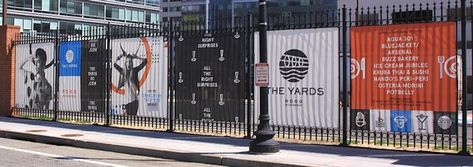 It's Spring, and the Advertising Signage is in Bloom - JDLand.com: Near Southeast DC Redevelopment Fence Signage, Painted Brick Signage, Temporary Signage, Gateway Signage, Painted Signage On Building, Vehicular Directional Signage, Construction Fence, Environmental Graphics Signage, Signage Ideas