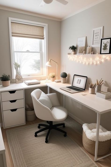 Teenage Study Room Ideas, Teenage Desk Ideas, Modern Rooms For Teenagers, Teenager Bedroom Design, Cozy Home Office, Office Room Decor, Study Room Decor, Cozy Room Decor, Decor Ideas Bedroom