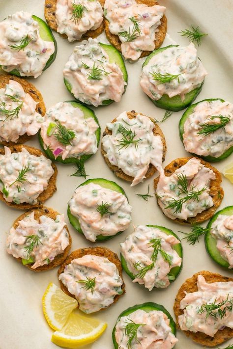 Easy Salmon Spread | Every Last Bite Salmon Bruschetta Recipe, Salmon Crostini Appetizers, Salmon Puffs Appetizers, Salmon Bruschetta, Salmon Hors D’oeuvres, Smoked Salmon Spread With Capers, Smoked Salmon Cucumber Appetizer, Smoked Salmon Cream Cheese, Salmon Spread