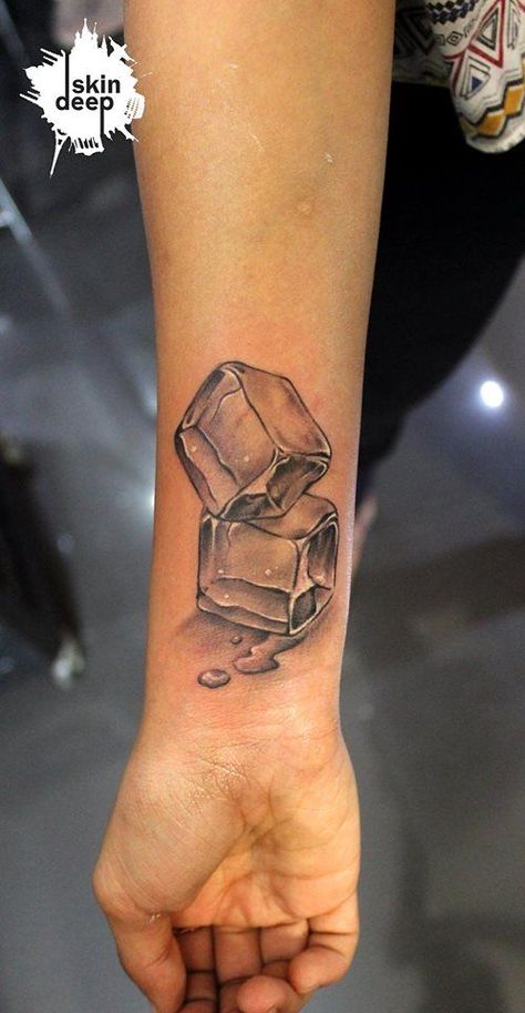 Ice Cube Tattoo, Flip Flop Tattoo, Cube Tattoo, Pharaoh Tattoo, Ice Tattoo, Roman Numeral Tattoos, Summer Tattoo, Beach Tattoo, Tattoo Desings