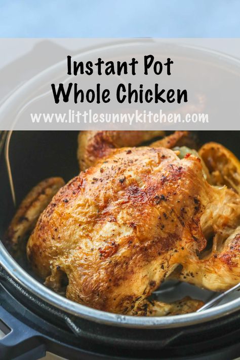 Instant Pot Whole Chicken, Whole Chicken Recipes, Instant Pot Recipes Chicken, Easy Instant Pot Recipes, Instant Pot Dinner Recipes, Tender Chicken, Instapot Recipes, Instant Pot Pressure Cooker, Instant Pot Chicken