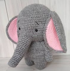 PATRONES AMIGURUMI GRATIS: PATRON GRATIS ELEFANTE AMIGURUMI 45405 Crochet Elephant Pattern Free, Crocheted Elephant, Crochet Elephant Pattern, Elephant Applique, Tiny Elephant, Crochet Animals Free Patterns, Amigurumi Elephant, Crochet Elephant, Elephant Pattern