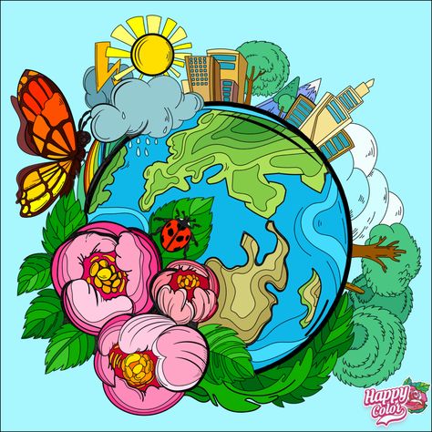 World Environmental Day Posters, Environment Day Drawing Ideas, Save Nature Drawing Competition, Earth Drawing Creative, Posters Drawing Ideas, Save Energy Drawing, Environmental Awareness Posters, Save Nature Drawing, Drawing Competition Ideas