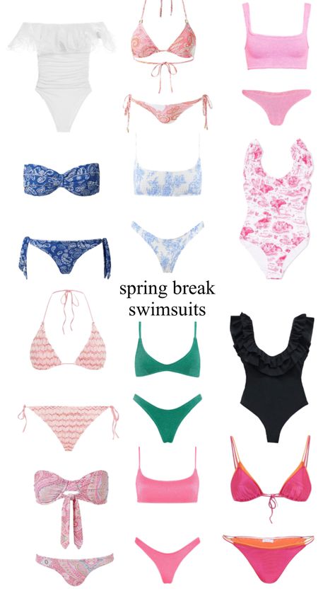 Spring break swimsuits Spring Break Bikinis, Spring Break 2024, Florida Spring Break Outfits, Spring Break Fits, Spring Break Clothes, Sb Outfits, Spring Break Outfit Ideas, Spring Break Swimwear, Baiting Suits