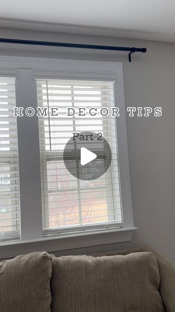 Whitney Grimes on Instagram: "Home Decor Tips- Part 2

Happy Friday! When we bought our new house, it had zero curtain rods, so I'm taking it room by room and adding new rods and curtains. I thought I would share this info as a guide to help you in case you are in the same boat. 

Typically hang the rod 4-6in above your window frame to make your ceilings appear taller and the room to feel larger. Save this for reference!

#diy #tips #homedecor #buildergradeupgrade #buildergradetocustommade" Hanging Drapes, Builder Grade, Window Frame, Diy Tips, New House, Home Decor Tips, Decor Tips, Curtain Rods, Happy Friday