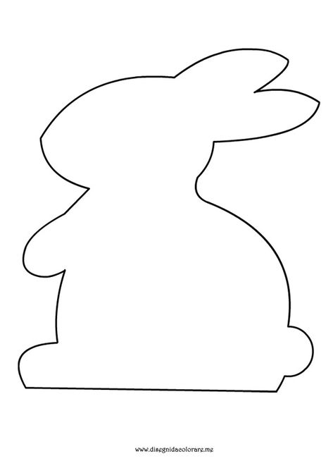 coniglio Rabbit Template, Easter Bunny Template, Moldes Para Baby Shower, Easter Food Crafts, Bunny Templates, Free Printable Crafts, Easter Templates, Felt Pattern, Easter Crafts Diy