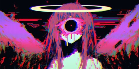 Eyestrain Art Banner, Angel Core Icons, Dreamcore Background, Creepy Cute Banner, Creepy Cute Desktop Wallpaper, Girly Pfp, Pastel Gore Art Aesthetic, Japanese Horror Wallpaper Pc, Pastel Horror Aethstetic