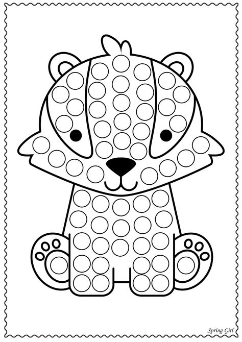 Pin On Spring Do A Dot Marker Free Coloring Pages Dot Marker Printables, Mess Free Painting, Dot Marker Activities, Dot Worksheets, Kitty Coloring, Do A Dot, Art Worksheets, Painting Templates, Colouring Printables