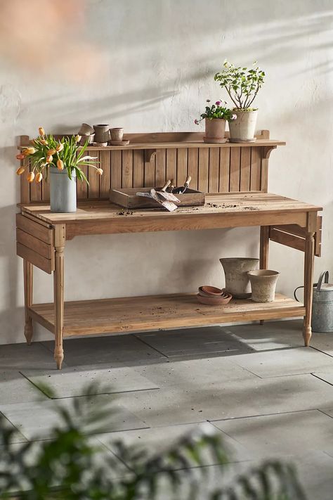 Palladio Reclaimed Teak Work Station | AnthroLiving