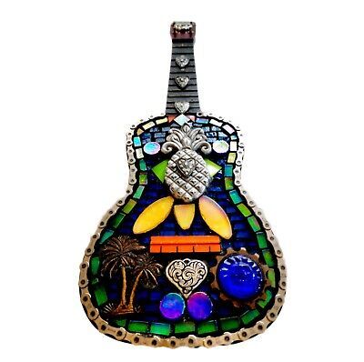 Regal guitar mosaic vintage stained glass sculpture mixed media art decor rare Guitar Mosaic, Stained Glass Sculpture, Vintage Regal, Art Theme, Handmade Artwork, Unique Antiques, Glass Sculpture, Glass Material, Media Art