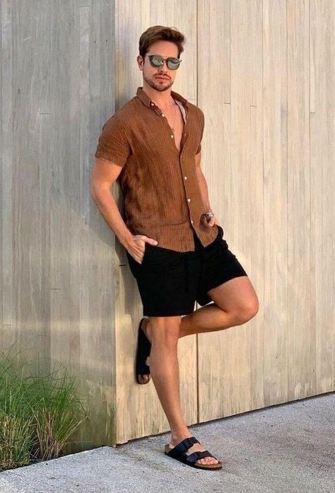 Casual Beach Outfit Mens Lifestyle & Fashion Inspiration Mens Lifestyle Fashion, Casual Beach Outfit, Beach Outfit Men, Mens Shorts Outfits, Mens Summer Outfits, Mens Casual Outfits Summer, Cool Summer Outfits, Mens Casual Dress Outfits, Mens Fashion Casual Outfits