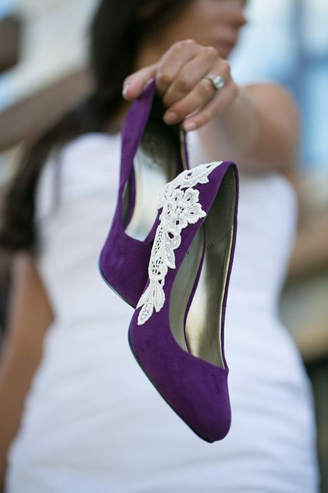 Wedding Shoes Purple, Purple Wedding Shoes, Ivory Wedding Shoes, Purple Heels, Wedding Shoes Lace, Shoes Purple, Bridal Heels, Purple Shoes, Wedding Heels