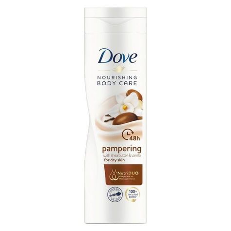 Dove Nourishing Body Care, Dove Shea Butter Lotion, Dove Lotion Cream, Dove Vanilla Lotion, Dove Vanilla Body Lotion, Dove Moisturizer Cream, Dove Skin Care, Dove Pampering, Dove Body Lotion