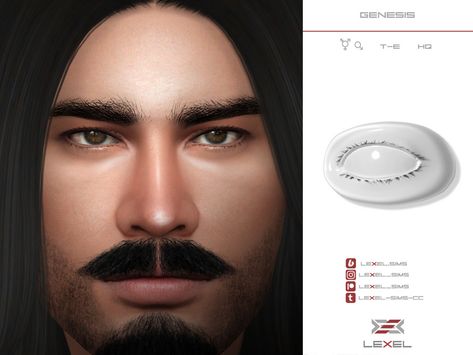 Ts4 Male Eyelashes, Male Eyelashes Sims 4 Cc, Sims 4 Cc Male Eyelashes, Sims 4 Male Eyelashes, Eye Scar, Beard Accessories, Natural Eyeliner, Men's Piercings, Sims 4 Couple Poses