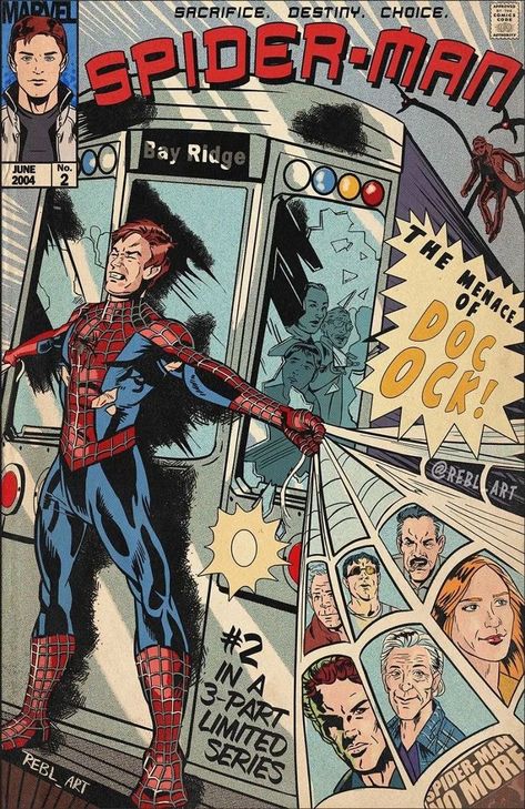 Spiderman Comic Covers, Spiderman Classic, Artist Comics, Spiderman Comic Books, Spiderman Poster, Marvel Retro, Poster Marvel, Marvel Comics Vintage, Doc Ock