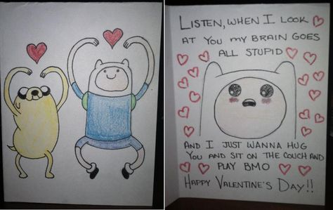 Adventure Time Finn Valentine Adventure Time Birthday Cards, Adventure Time Valentines Cards, Adventure Time Promposal, Adventure Time Valentines, Adventure Time Gift, Anime Valentines, Adventure Time Birthday, Boyfriend Scrapbook, Land Of Ooo