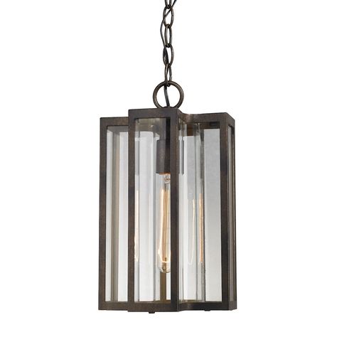 Bianca 1-Light Outdoor Pendant in Hazelnut Bronze – BURKE DECOR Outdoor Pendant Lighting Porch, Clear Glass Pendant Light, Outdoor Chandelier, Outdoor Hanging Lanterns, Outdoor Pendant Lighting, Foyer Pendant, Hanging Ceiling Lights, Elk Lighting, Outdoor Pendant