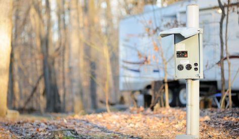 How to Use the RV Hookups at a Campground Rv Hookups, Rv Surge Protector, Rv Tv, Tv Options, Breaker Box, Electrical Problems, Electronic Appliances, Camper Remodel, Usb Outlet