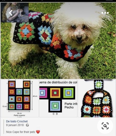 Crochet Pets Clothes, Granny Square Dog Sweater Pattern, Dog Crochet Sweater, Crochet Dog Sweater Free Pattern, Paw Crochet, Crochet Dog Clothes, Dog Sweater Crochet Pattern, Dog Sweater Pattern, Dog Crochet