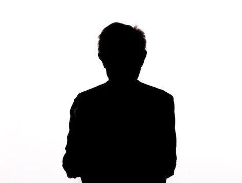 Photo black silhouette of a man on a whi... | Premium Photo #Freepik #photo #man-back #person-back #male #person-standing Man Shadow, Shadow Person, White Backround, Silhouette Of A Man, Graphic Shapes Design, Silhouette Pictures, Graphic Shapes, Dark Portrait, Shapes Design